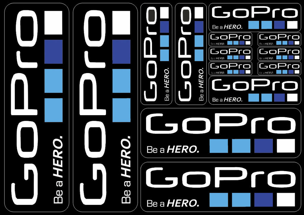 Icono de logotipo Gopro Calcomanía Auto Adhesivo Pegatina para Gopro Hero 7 6 5 4 Cámara Tienda