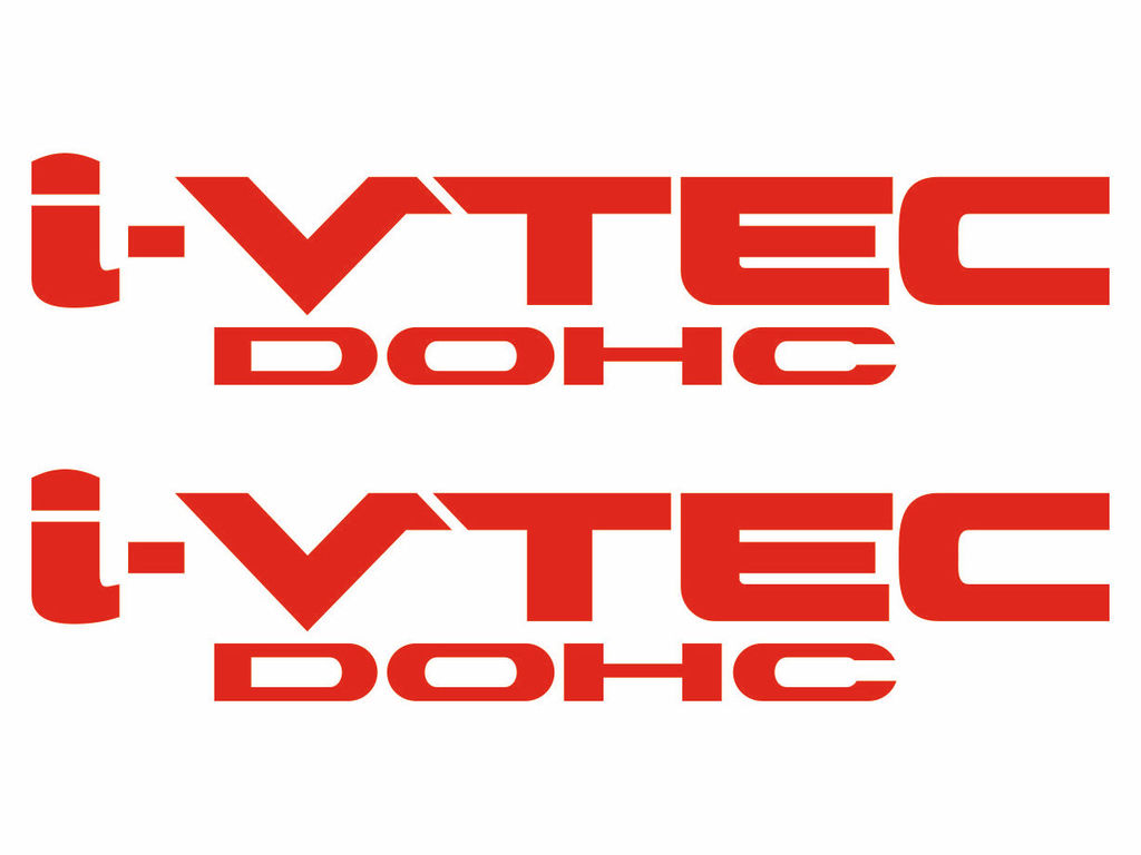 SET of 2 i-VTECH 2.0L DOHC  vinyl Sticker Decals