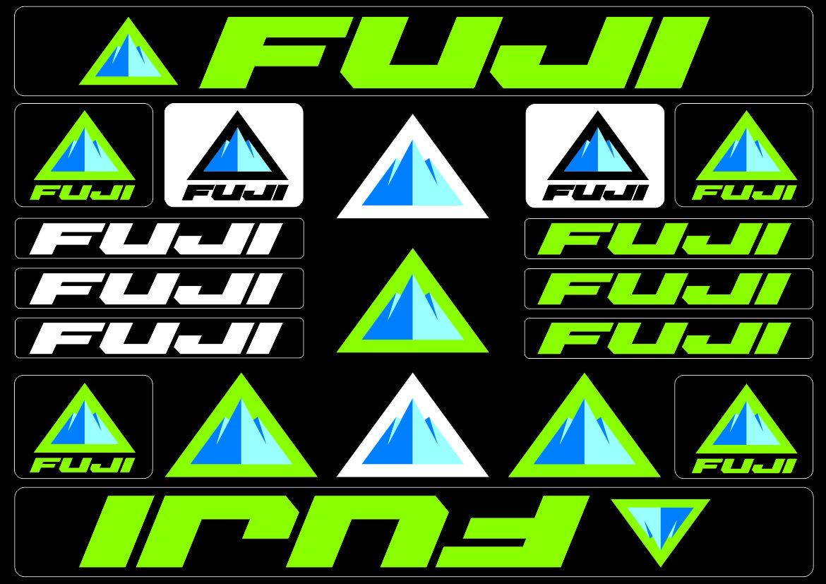 Fuji Bicycle Bike Frame Decals Stickers Adhesive Graphic Set Vinyl Blue